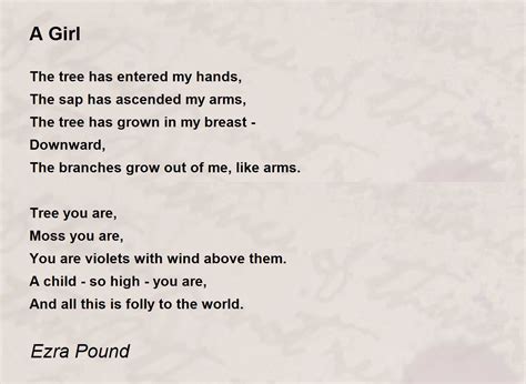 girl  girl poem  ezra pound