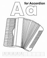 Accordion Coloring Pages Results Handwriting Practice sketch template