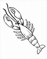 Lobster Coloring Printable Pages Trap Colouring Template Colour Coloringbay Visit Tattoo Tweet sketch template