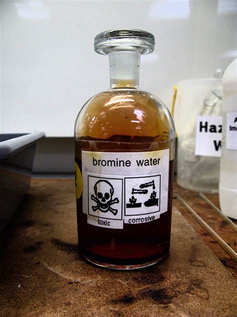 bromine water bromine water   solution  bromine   flickr