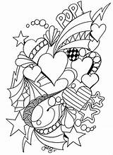 Coloring Pages Pop Heart Hearts Adult Valentine Deviantart Color Rocks Printable Colouring Valentines Sheets Books Flower Skull Choose Board Arte sketch template