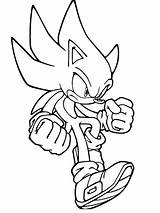 Sonic Coloring Hedgehog Pages Printable Golden Super sketch template