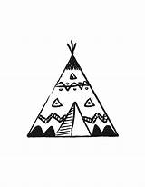 Sketch Teepee Tee Pee Sd Thanksgiving Color Designs sketch template