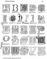 Illuminated Gothic Letters Calligraphy Alphabet Medieval Kells Assorted Book Shepherd Margaret Illumination Lettering Capitals Manuscript Letter Monogram Margaretshepherd Penmanship Fonts sketch template
