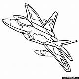 Coloring 22 Raptor Pages Jet Fighter Online Color Airplane Aircraft Printable Kids Army Sheets Clipart Print Thecolor Drawing Colouring Plane sketch template
