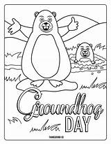 Groundhog Coloring Makeitgrateful Gcssi sketch template