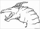 Dragon Coloring Pages Head Printable Color Kids Drawing Print Fantasy Dot Adults Categories sketch template