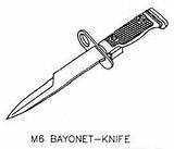 Bayonet Drawing 1005 Tm M6 sketch template