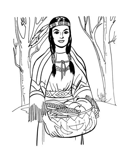 native american coloring pages    print