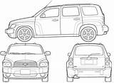 Hhr Chevrolet Blueprints Chevy Drawings 2006 Cars Bil Blueprint Sketch Narod Ru Wagon Car Coloring Autoautomobiles Truck Template Pages sketch template