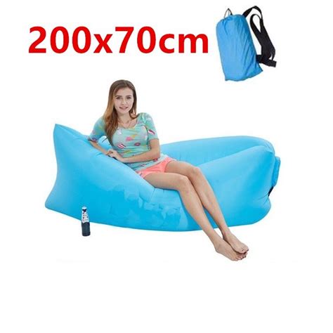 200 70 Cm Inflatable Sofa Outdoor Portable Lounger Air Lazy Sleeping