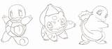 Kanto Starters sketch template