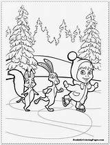 Masha Mewarnai Orso Colorir Urso Marsha Imprimir Oso Scoiattolo Pattina Ghiaccio Coniglio Ice Skating Boomerang Kartun Menari Mascha Beer Infantis sketch template