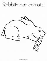 Coloring Pages Eat Rabbit Bunny Rabbits Carrots Carrot Eating Drawing Print Printable Kids Cute Noodle Twisty Favorites Login Add Twistynoodle sketch template