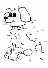 Dog Dots Connect Dot Kids Printables Cute Coloring Worksheets Printable Hellokids Pages Games Tracing Numbers Game Pets Easy Puntos Unir sketch template