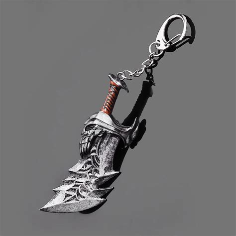 newest god  war keychains kratos axe knife pendants kratos crystal