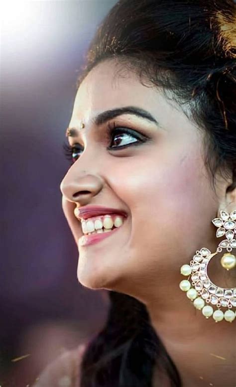 actress keerthi suresh smiling pics most beautiful south indian