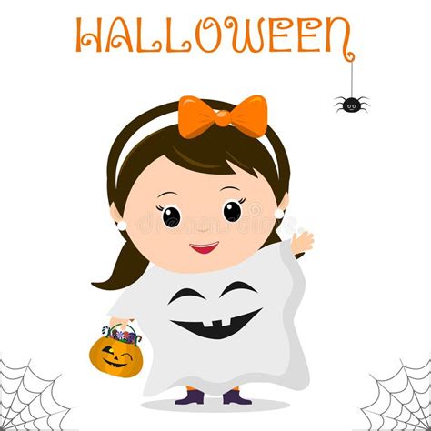 halloween spider cartoon holding a pumpkin stock vector