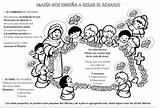 Misionero Virgen Niños Catequesis Misterios Iluminar Rezar sketch template