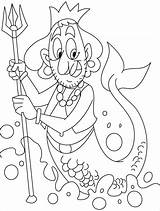 Merman Coloring Pages Printable Commander Mermaid Getcolorings Getdrawings Library Clipart Popular sketch template