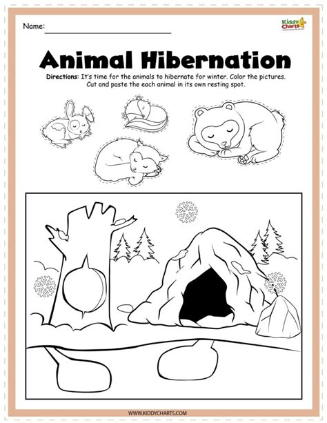 hibernation worksheets  kindergarten printable kindergarten worksheets
