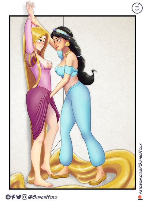 Jasmine And Rapunzel Nsfw Commission By Superholx