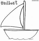 Boat Coloring Pages Simple Print Template Sailboat Sheet Pdf Templates Coloringhome sketch template