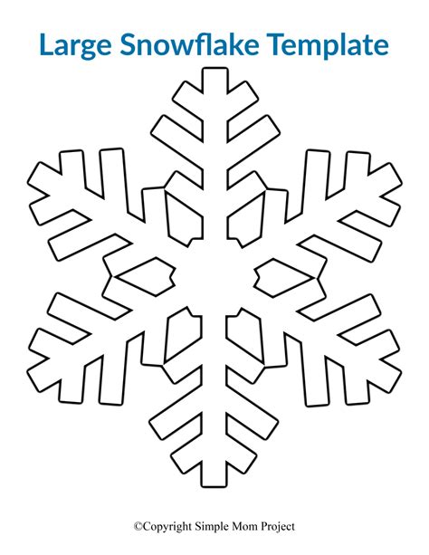 printable large snowflake templates snowflake template