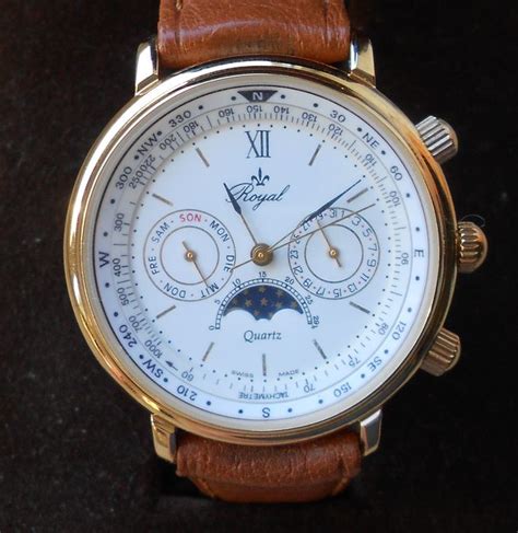 royal swiss chronograph mens wrist  nineties catawiki