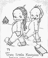 Kewpie Pages Doll Coloring Dolls Save sketch template