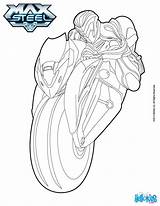 Steel Max Coloring Motorcycle His Pages Color Print Designlooter Drawings Maxsteel Hellokids sketch template