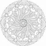 Printable Complex Pages Coloring Mandala Getcolorings sketch template
