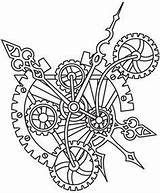 Steampunk Clockwork Pixgood sketch template