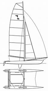 Catamaran Outline Freeiconspng Transparent Minicat Gonflable sketch template