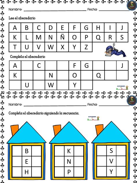 actividades  aprender el abecedariopdf alfabeto infografia