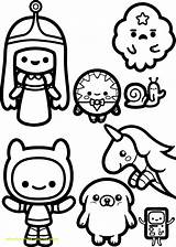 Coloring Chibi Pages Getdrawings Adventure Time sketch template