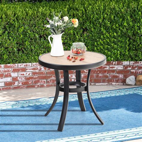 mf studio  inches bistro side table outdoor coffee table wooden