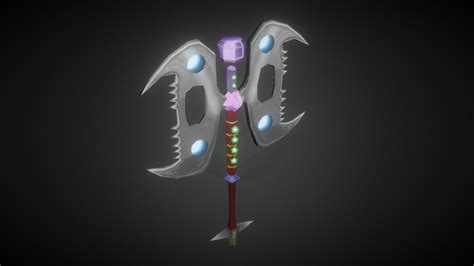 wow weapon double bladed axe    model  thorvaldmortele aecf sketchfab