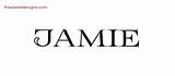 Jamie Name Tattoo Designs Flourishes Printable Graphic Freenamedesigns sketch template