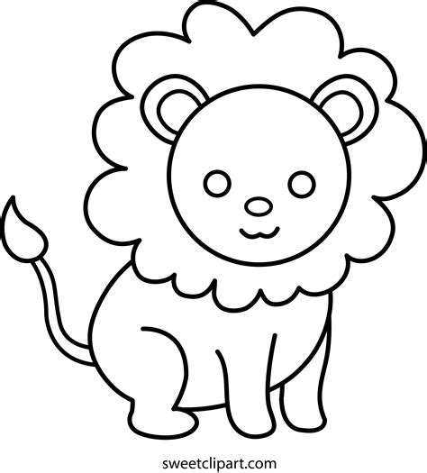 cute baby lion coloring coloring pages