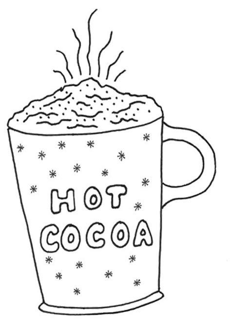 hot chocolate coloring page  getcoloringscom  printable