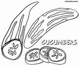 Cucumber Coloring Pages Colouring Popular Picolour sketch template