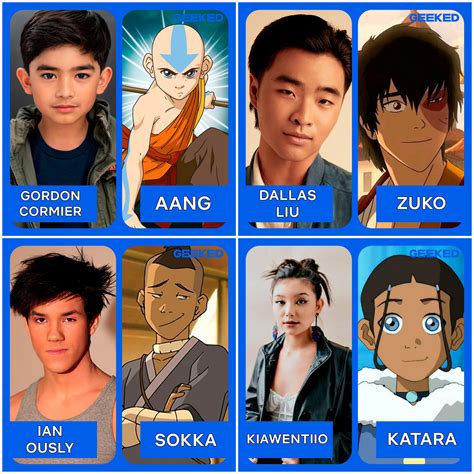 avatar   airbender  action cast list
