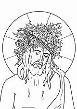 Thorns Crown Jesus Coloring Pages Christ تلوين صور Easter للاطفال sketch template