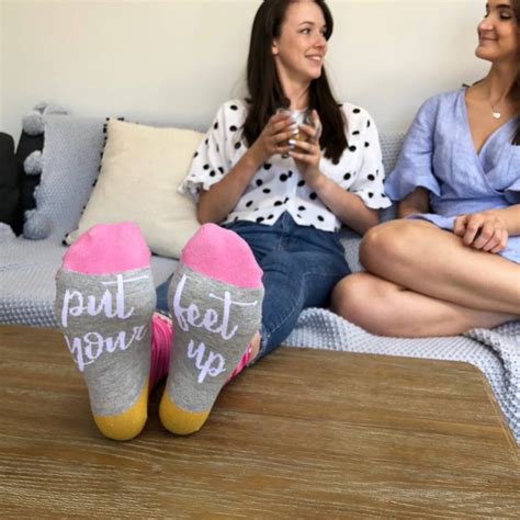 Women S Put Your Feet Up Patterned Socks By Solesmith