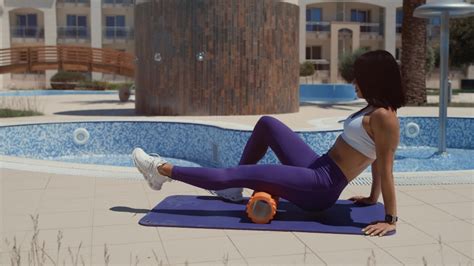 Royalty Free Sporty Woman Stretching And Fitness Massage With
