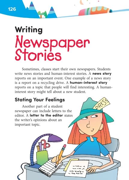 writing newspaper stories thoughtful learning