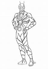 Coloring Avengers Formiga Homem Antman Formica sketch template