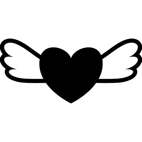 Heart With Wings Free Shapes Icons