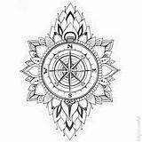 Mandala Compass Ayla Bryden Drawn Mandalas Sternum sketch template